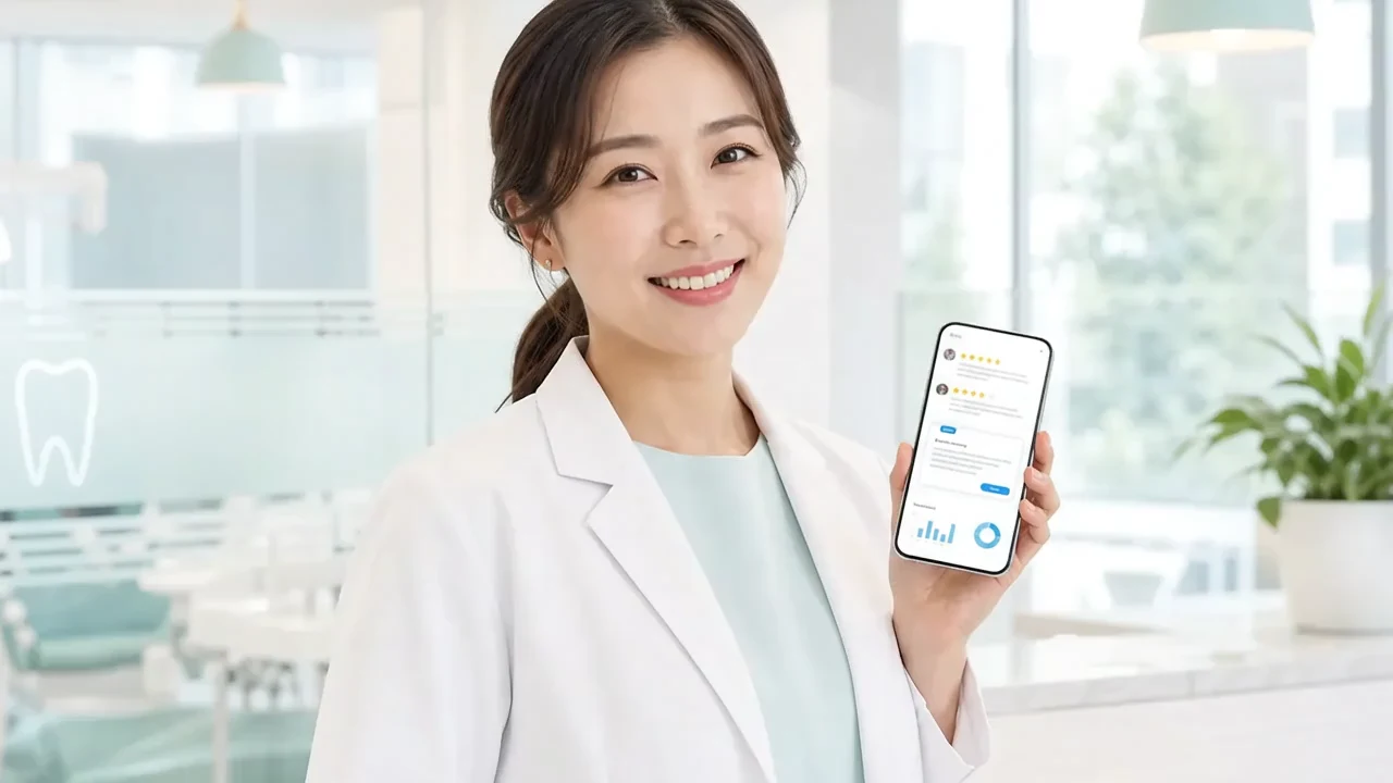 Dentist presenting local business results